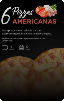 6 Pizzas Americanas