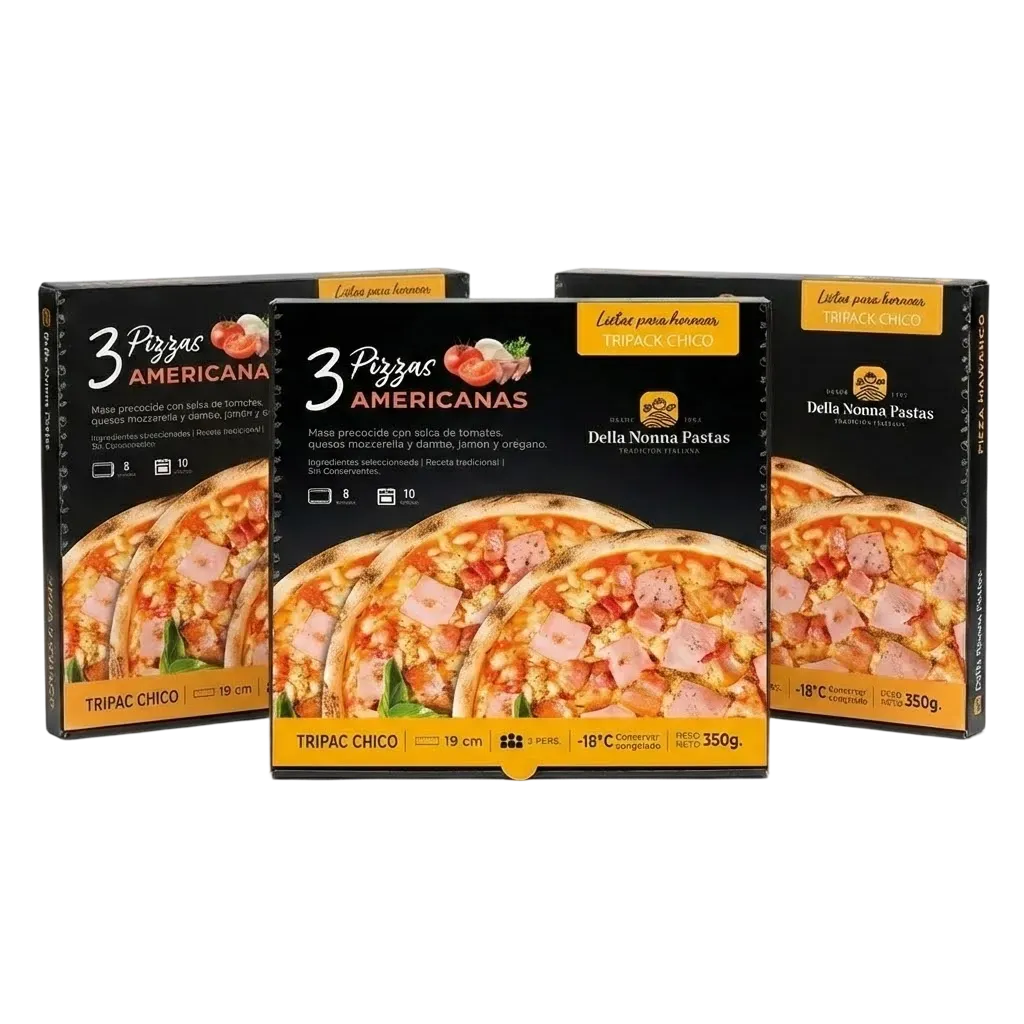 Pizza americana tripack chica